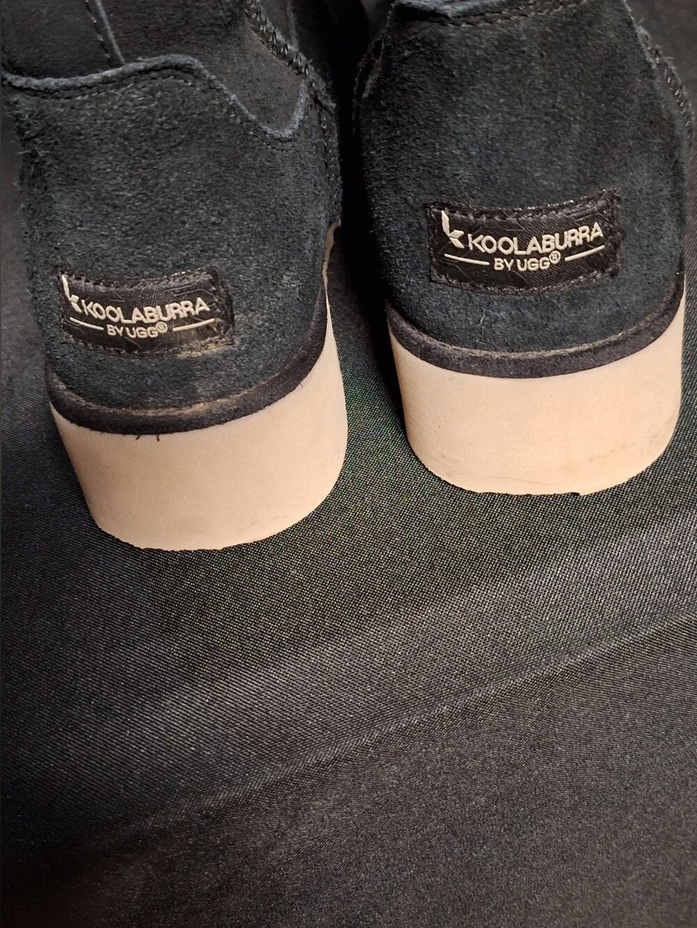 Koolaburra by UGG Black Suede Faux Fur Lined Winter Boots